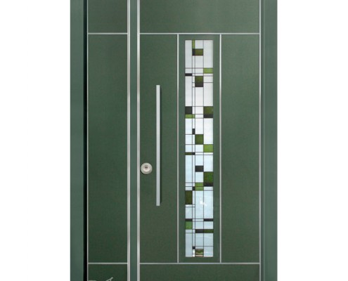 D7225 דלת פלדיניום ירוקה