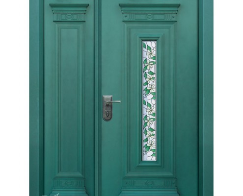 דלתות פלדה D9617 צבע ירוק