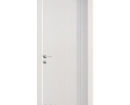 דלת פנים עם עיצוב פסי אורך מניקל