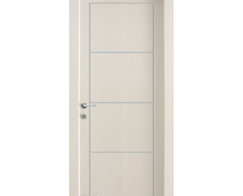 דלת פנים בשילוב פסי ניקל