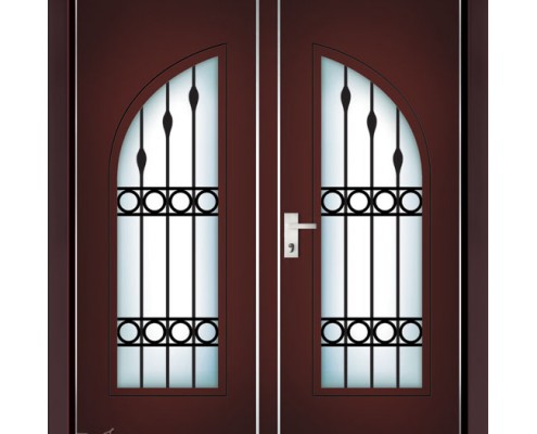 דלת כניסה כפולה דגם כפרי