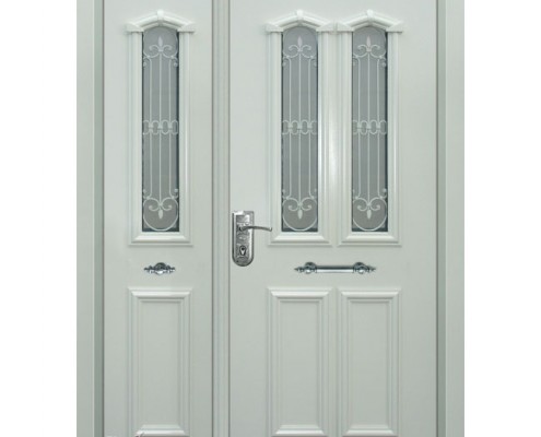 דלת פלדה עם סורג וחלון